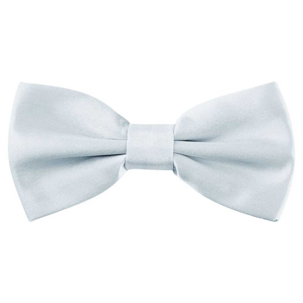 Pre-tied Solid Adjustable Bowtie Classic Tuxedo Wedding Bow Ties Silver Gray